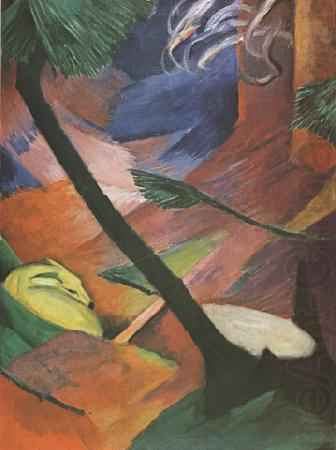 Franz Marc Deer in the Forest (mk34) china oil painting image